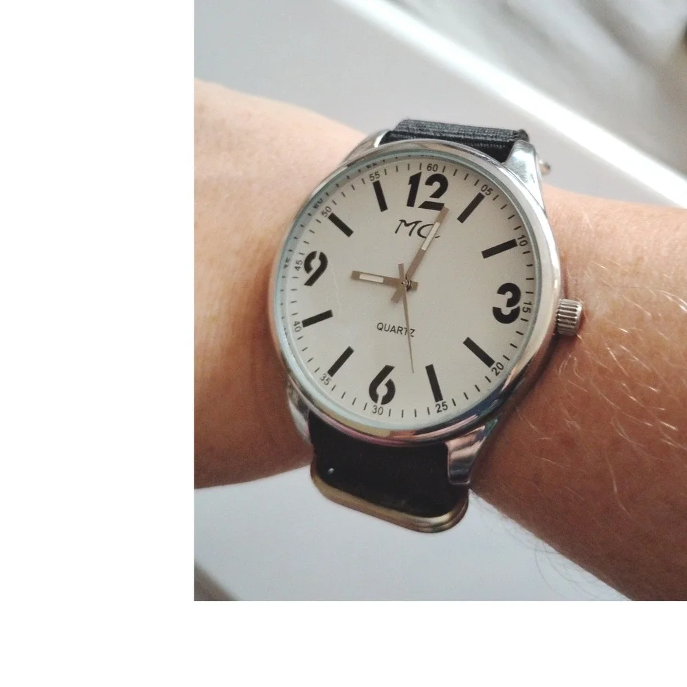 ▪️Y2K MC Utility Retro Nautical Watch Black Canvas Streetwear Skater quartz
